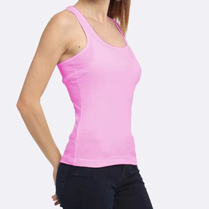 Novedad 2026: Camiseta sin mangas de jersey liso para mujer, tallas grandes, ideal para fitness de verano y uso casual. Servicio OEM ODM. - Product Image 3