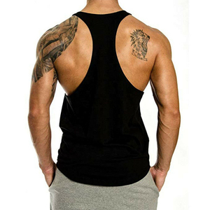 Camiseta sin mangas para hombre al por mayor, ligera, de verano, para gimnasio, con logo personalizado, de algodón, suave y transpirable, ropa deportiva. - Product Image 2