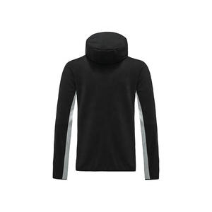 Chándal Deportivo para Hombre en Gris y Negro con Bloques de Color, Sudadera con Capucha y Cremallera, con Bolsillos, Corte Regular, Ropa Deportiva de Otoño - Product Image 2