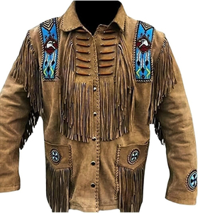 Chaqueta Casual de Cuero de Alta Calidad para Hombre, Estilo Western, con Logotipo Frontal, Tinte Vintage, para Primavera, Otoño e Invierno - Product Image 1