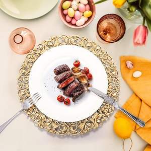 จานรองตกแต่งแบบพรีเมียมทรงกลมสำหรับตกแต่งโต๊ะงานเลี้ยงฉลองงานแต่งงาน - Product Image 5