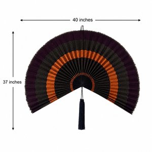 Natural Bamboo Decorative <b>Wall</b> Fan Handmade <b>Large</b> Folding Fan <b>Wall</b> Art for Home Office Hotel Restaurant Interior <b>Decor</b> - Product Image 2