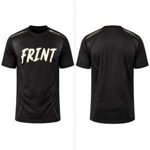 Camiseta Deportiva Ajustada de Manga Corta con Cuello Redondo para Hombre, 100% Poliéster, Personalizada, con Logotipo Frontal Sublimado, 140g OEM - Product Image 3