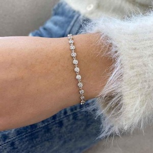 925 <b>Sterling</b> <b>Silver</b> High Quality Luxury Streetwear Jewelry Moissanite Diamond Iced Out Cuban <b>Bracelet</b> for Women - Product Image 1