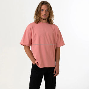 เสื้อยืดโอเวอร์ไซส์ผู้ชาย คุณภาพสูง ผ้าฝ้าย 100% หนา แขนสั้น พิมพ์ลายตามสั่ง ดีไซน์ล่าสุด - Product Image 5