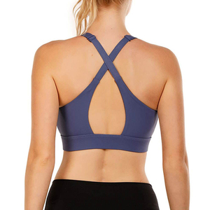Soutien-gorge de sport respirant à maintien élevé pour femme, séchage rapide, sans manches, pour l'entraînement et les activités de plein air - Product Image 5