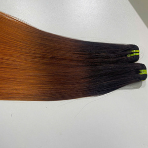 Extensions de cheveux vietnamiens de haute qualité, soyeuses et lisses, pour femmes, couleur orange, vente en gros, prix d'usine abordable - Product Image 4