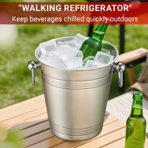 ถังน้ำแข็งโลหะแบบขายส่ง ปรับแต่งโลโก้ได้ เหมาะสำหรับใช้เป็นของขวัญส่งเสริมการขายและของขวัญองค์กร - Product Image 2