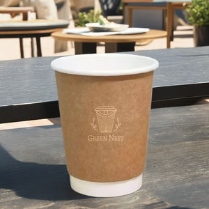 Vaso de Papel Desechable de Pared Simple con Recubrimiento de PE de Primera Calidad GREEN NEST para Bebidas Calientes/Frías, Vaso Ecológico con Impresión de Logotipo Personalizado - Product Image 2
