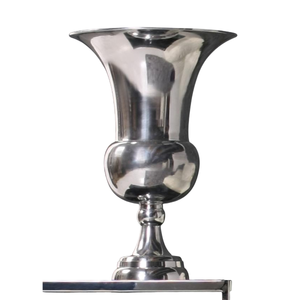 Black Coated Classic Metal Garden <b>Urn</b> with Square Base for Flower or Green Plant Outdoor Use Garden <b>Urns</b> On Sale - Product Image 5