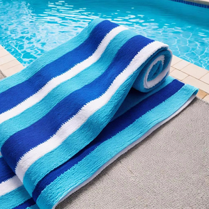 Toalla ligera con rayas hecha de material de algodón suave, toalla con rayas que proporciona un secado rápido y una gran capacidad de absorción, toallas con rayas - Product Image 5