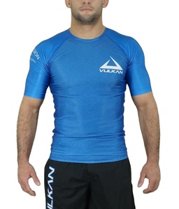 Rashguard de Poliéster/Nailon 2026 para BJJ, Grappling, Jiu Jitsu Brasileño, MMA, Transpirable, Manga Corta, para Hombre - Product Image 1