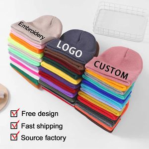 Unisex Beanie Hat Striped Spandex/Cotton Knit <b>Winter</b> <b>Cap</b> Casual Adult 58-60CM Gray White Black Embroidery - Product Image 4