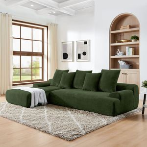 Divano Sezionale a L Moderno 110.25x67, Imbottito, Modulare, Componibile Liberamente per Soggiorno e Camera da Letto - Product Image 3