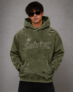 เสื้อยืดพิมพ์ลายคริสตัลแบบย้อมสีพิเศษ ผ้าฝ้ายสไตล์วินเทจ สตรีทแวร์ รับทำโลโก้แบรนด์ของคุณเอง โรงงาน OEM ODM - Product Image 1