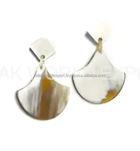 Belles boucles d'oreilles en corne naturelle pour femmes corne de buffle mode boucles d'oreilles bijoux de mode de Falak World Export - Product Image 3