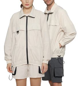 2025 Custom Breathable 100% Polyester Nylon Windbreaker <b>Jacket</b> Casual Outdoor <b>Lightweight</b> Quick Dry Stand Collar Mesh Lining - Product Image 5