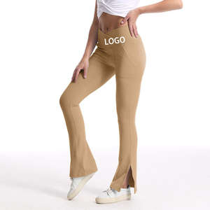 Tissu de sport personnalisé en maille double face extensible dans les 4 sens, respirant, avec contrôle du ventre pour taille en V, pour femmes, fitness - Product Image 1