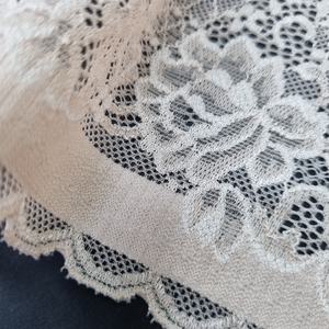 Bande de dentelle extensible florale 23 cm en Spandex et Nylon, tissu de soutien en maille warp pour bande de soutien-gorge, lingerie, robes et vêtements de mariée - Product Image 2