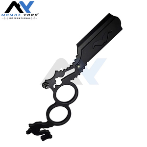 Professional Double Finger Insert Handle Straight Edge <b>Razor</b> for <b>Men</b> Premium Silver & Black Barber Shaving <b>Razor</b> Salon Quality - Product Image 2