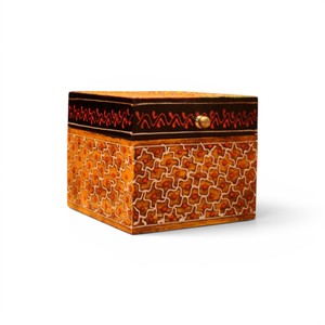 Boîte à bijoux en bois colorée artisanale |   Boîte de rangement décorative pour souvenirs |   Boîte cadeau multifonctionnelle faite à la main (empilable) - Product Image 2