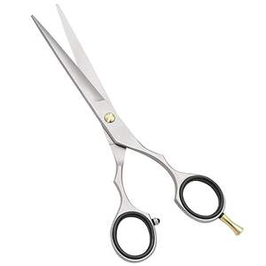 Kit de ciseaux à effiler de qualité supérieure couleur argent 6 pièces, magnifiques kits de barbier avec étui en cuir à fermeture éclair - Product Image 3
