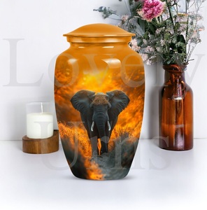 Elephant urn timeless memorial <b>for</b> a loved one <b>ashes</b> cremation <b>keepsake</b> decorative remembrance tribute vessel - Product Image 2
