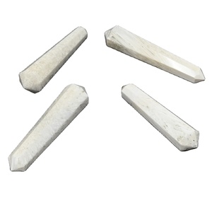 Lápices de doble terminación con cristal rojo pulido Curación natural Jasper Estilo de amor Tallado Grabado Material de piedras preciosas - Product Image 2