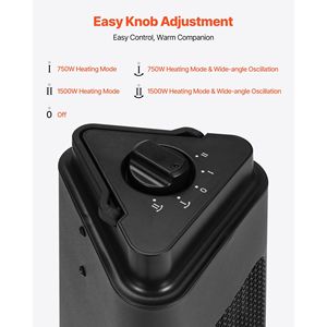 Riscaldatore Elettrico a Infrarossi da Esterno 1500W con Telecomando, 3 Velocità, Timer 24H e Protezioni di Sicurezza Multiple - Product Image 5