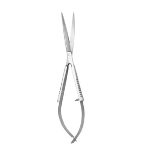 Ciseaux à ongles professionnels à ressort, en acier inoxydable, lame incurvée, outil de coupe de précision pour cuticules, manche en acier, logo personnalisé - Product Image 2