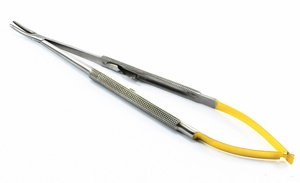 Porte-aiguilles TC Castroviejo, couleur or, acier inoxydable CE, chirurgical dentaire, carbure de tungstène, droit, 18 cm, boîte carton, PK, 3 ans - Product Image 3