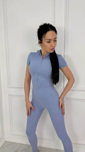 Nouvel ensemble deux pièces pour femme grande taille, couleur unie, effet push-up fessier, comprenant un soutien-gorge de sport et un legging taille haute, idéal pour le sport, la course, le yoga et la gym - Product Image 5