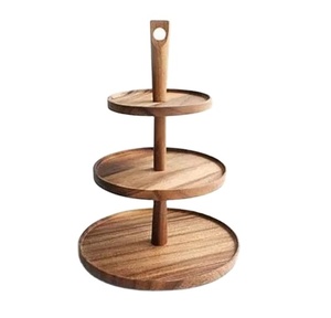 Vente chaude à la main bois et métal support à Dessert rond créatif moderne gâteau et pâtisseries support gâteau cuisine outil - Product Image 6