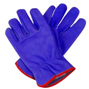 Long-Lasting Sheep Grain Leather Reflective Safety Work <b>Gloves</b> for Industrial Construction Enhanced Hand Protection - Product Image 2