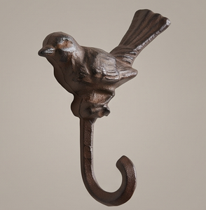 Handmade Bird Design Wall <b>Hook</b> Metal Vintage Style Animal Pattern Single <b>Hook</b> For Clothing Storage Elegant Wall Accent - Product Image 2
