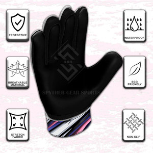 Gants de gardien de but modernes de haute qualité, adhérence supérieure, paume en latex antidérapante, fermeture auto-agrippante, protection des doigts pour l'entraînement quotidien - Product Image 5