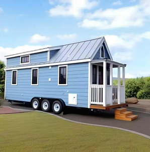 Prefabricated Steel Collapsible Mini <b>Trailer</b> House Modern Portable Mobile <b>Cargo</b> Foldable - Product Image 1