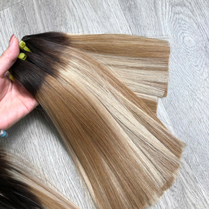 Prix fournisseur 100% Perruque humaine vietnamienne vierge à lacets os droit Piano couleur spéciale super double extensions de cheveux - Product Image 4