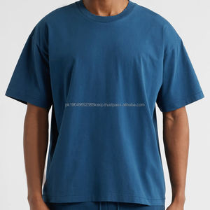 T-shirt en jersey de coton biologique, col rond oversize, t-shirt pour homme, manches courtes, t-shirt d'été pour homme, t-shirt avec logo - Product Image 1