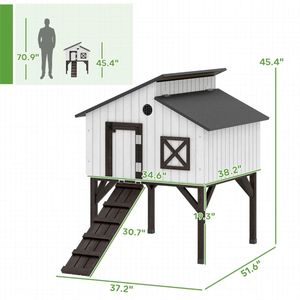 Nido Rialzato per Conigli e Pollaio, Gabbia per Piccoli Animali, Pratica e Conveniente - Product Image 6