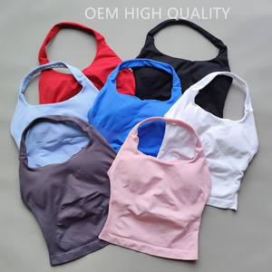 Camiseta sin mangas para mujer, sin costuras, de punto elástico, deportiva, con tela que absorbe la humedad, para uso diario y activo. - Product Image 6