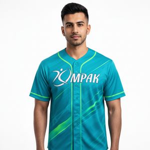 Maillot de baseball moderne à manches courtes, entièrement imprimé par sublimation, anti-humidité, coupe classique pour équipes, marques et mode urbaine - Product Image 1