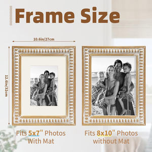 กรอบรูปไม้เนื้อแข็งทำมือ ดีไซน์สวยเก๋ สำหรับตั้งโชว์บนโต๊ะ เหมาะสำหรับบ้าน สำนักงาน ห้องนั่งเล่น สไตล์ตกแต่งบ้านแบบเรียบง่ายและมีเอกลักษณ์ - Product Image 3