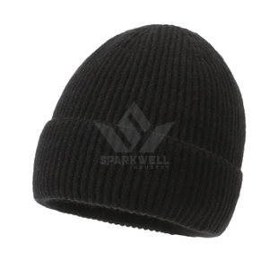 Gorro de Punto Unisex de Color Sólido, 100% Acrílico, Gorro de Invierno para Adultos, Uso Casual - Product Image 1