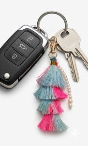 <b>Tassel</b> Bracelet With Beaded Strand And Colorful Fringe Decorative Jewelry Accessory - Product Image 3