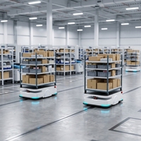 ZENS Nouveau Véhicule à Guidage Automatisé (AGV) Robot à Navigation Laser pour la Logistique d'Entrepôt Intelligent et la Manutention de Matériaux, Type de Levage Autonome