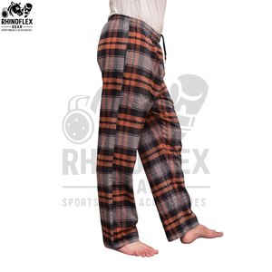 Summer Lightweight Breathable Warm Printed Men's Sleeping <b>Trousers</b> Elastic Waistband Full Length Casual Style Flannel Pants - Product Image 3