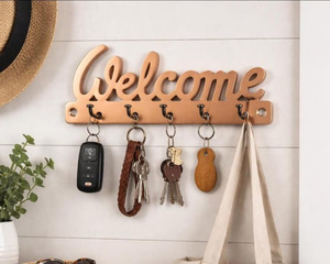 SHUBHAM - Porta Llaves de Pared en Tono Cobre, Gancho Metálico para Colgar Llaves, Organizador de Llaves para Entrada, Cocina, Baño, Puerta - Product Image 1