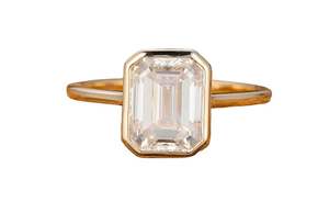 925 Sterling <b>Silver</b> <b>Emerald</b> Cut Moissanite Luxury <b>Ring</b> for Women Engagement Single Stone Certified Prong Setting Wedding Band - Product Image 2