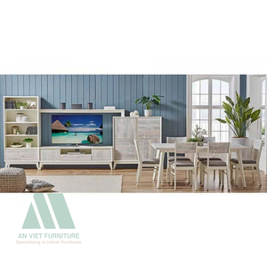 Muebles VIET de Primera Calidad con Garantía Comercial, Mesas de Comedor Modernas para el Hogar, Fáciles de Montar, de Madera Maciza Rectangular, Servicio OEM ODM de Vietnam - Product Image 4